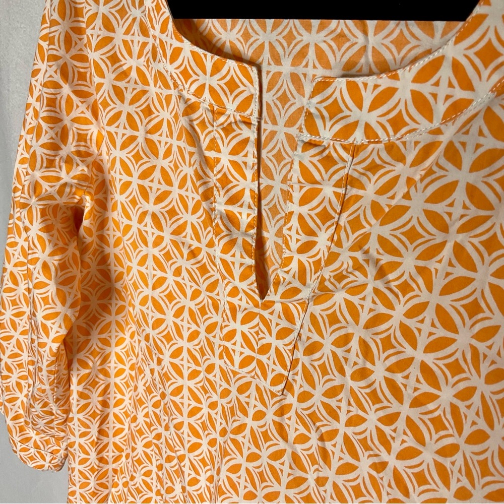 Pendleton 100% Cotton Split Neck Tunic Blouse Siz… - image 3